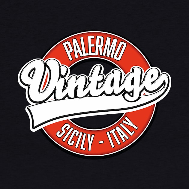 Palermo Sicily Italy vintage style logo by nickemporium1